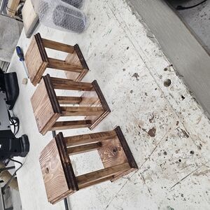 Rustic Wooden Laterns Set Of 3!